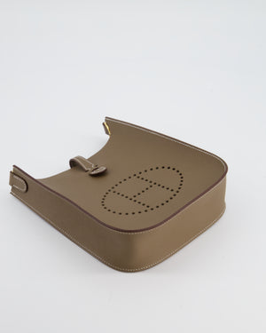*SUPER RARE* Hermès Mini Evelyne Sellier Bag in Etoupe Epsom Leather with Gold Hardware