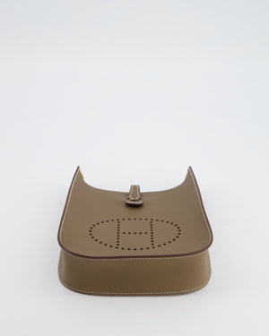 *SUPER RARE* Hermès Mini Evelyne Sellier Bag in Etoupe Epsom Leather with Gold Hardware