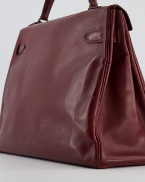 Hermès Vintage Kelly 32 in Rouge H Box Calf Leather with Gold Hardware