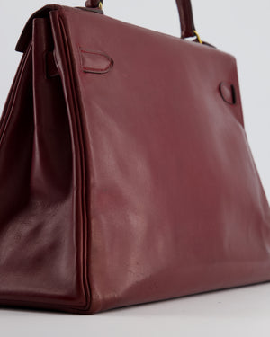 Hermès Vintage Kelly 32 in Rouge H Box Calf Leather with Gold Hardware