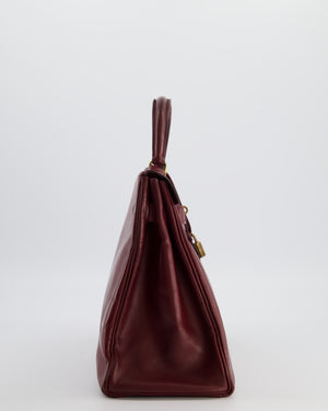 Hermès Vintage Kelly 32 in Rouge H Box Calf Leather with Gold Hardware