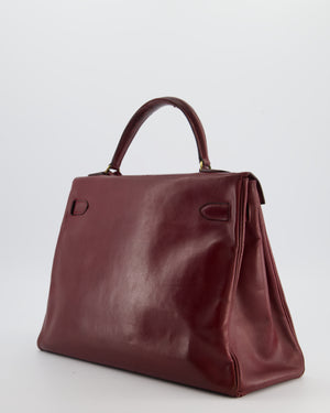 Hermès Vintage Kelly 32 in Rouge H Box Calf Leather with Gold Hardware