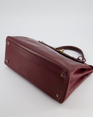 Hermès Vintage Kelly 32 in Rouge H Box Calf Leather with Gold Hardware