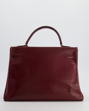 Hermès Vintage Kelly 32 in Rouge H Box Calf Leather with Gold Hardware