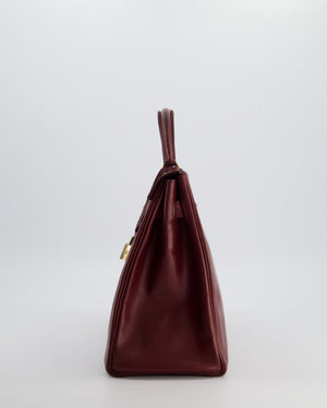 Hermès Vintage Kelly 32 in Rouge H Box Calf Leather with Gold Hardware