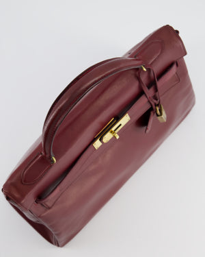 Hermès Vintage Kelly 32 in Rouge H Box Calf Leather with Gold Hardware