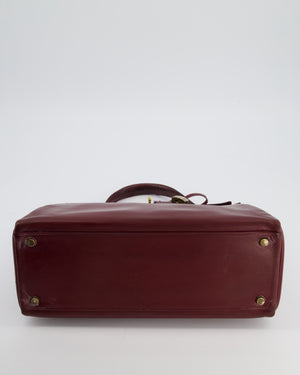Hermès Vintage Kelly 32 in Rouge H Box Calf Leather with Gold Hardware