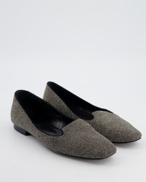 Hermès Black and Silver Glitter Loafers Size EU 38 RRP 890£