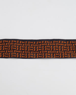 Hermès Silk H Orange and Black Printemps Ete 69 Automne Hiver 70 Twilly Scarf