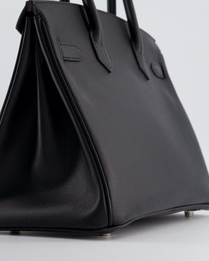 Hermès Birkin 30 Retourne Bag in Noir Epsom Leather with Palladium Hardware