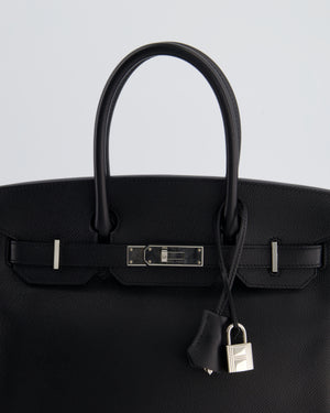 Hermès Birkin 30 Retourne Bag in Noir Epsom Leather with Palladium Hardware