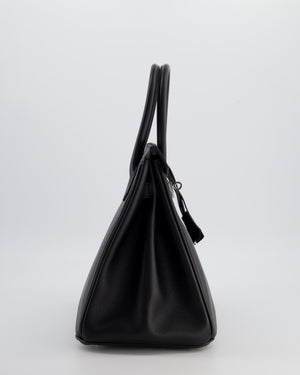 Hermès Birkin 30 Retourne Bag in Noir Epsom Leather with Palladium Hardware