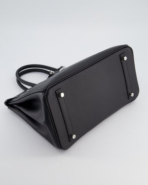 Hermès Birkin 30 Retourne Bag in Noir Epsom Leather with Palladium Hardware