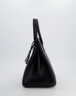 Hermès Birkin 30 Retourne Bag in Noir Epsom Leather with Palladium Hardware