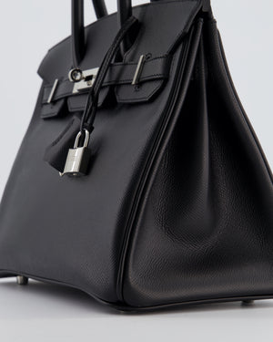 Hermès Birkin 30 Retourne Bag in Noir Epsom Leather with Palladium Hardware