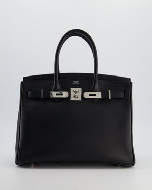 Hermès Birkin 30 Retourne Bag in Noir Epsom Leather with Palladium Hardware