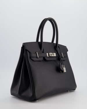 Hermès Birkin 30 Retourne Bag in Noir Epsom Leather with Palladium Hardware