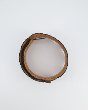 Alaia Black Leather Laser-Cut Openwork Bustier Waist Belt Size 80cm RRP £930