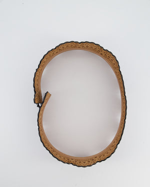 Alaia Black Leather Laser-Cut Openwork Bustier Waist Belt Size 80cm RRP £930