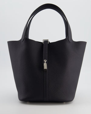 Hermes Picotin Lock Bag 22 in Caban Clemence Leather with Palladium Hardware