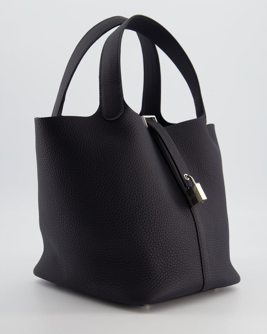 Hermes Picotin Lock Bag 22 in Caban Clemence Leather with Palladium Hardware