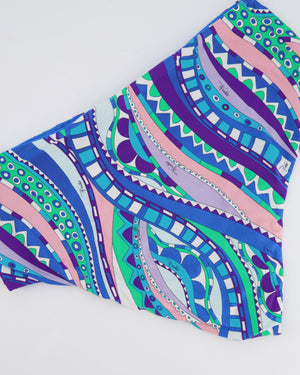 Emilio Pucci Blue and Multicolour Two Piece Bikini Set Size IT 44 (UK 12)