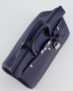 Hermès Birkin 25 Retourne Bag in Bleu Nuit Swift Leather with Palladium Hardware