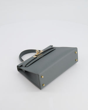 *RARE* Hermès Mini Kelly II 20 Bag in Vert Amande Epsom Leather with Permabrass Hardware