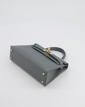 *RARE* Hermès Mini Kelly II 20 Bag in Vert Amande Epsom Leather with Permabrass Hardware