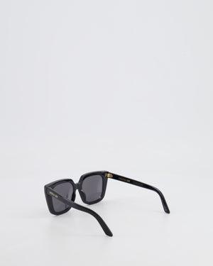 Christian Dior Black Square Sunglasses with Gold Logo Detail