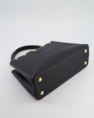 Louis Vuitton Black Capucines MM Bag in Taurillon Leather with Gold Hardware