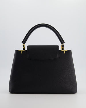 Louis Vuitton Black Capucines MM Bag in Taurillon Leather with Gold Hardware
