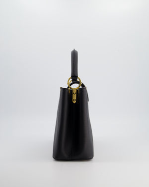 Louis Vuitton Black Capucines MM Bag in Taurillon Leather with Gold Hardware