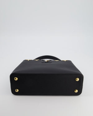 Louis Vuitton Black Capucines MM Bag in Taurillon Leather with Gold Hardware