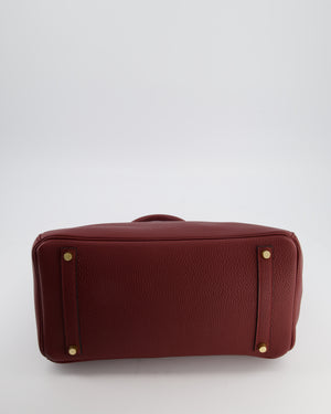 *RARE* Hermès Birkin 35cm Bag Retourne in Rouge H Togo Leather and Gold Hardware