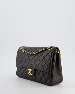 Chanel Espresso Brown Vintage Classic Double Flap Bag in Lambskin Leather with 24K Gold Hardware