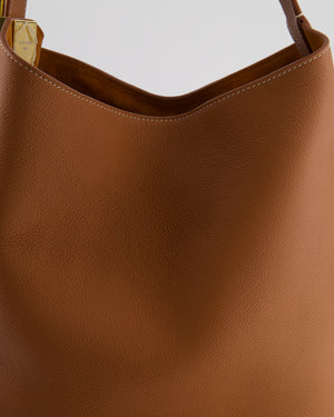 Louis Vuitton Cognac Low Key MM Hobo Bag in Grained Calfskin Leather with Gold Hardware RRP £2790
