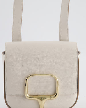 Hermès Mini Della Cavalleria Bag in Beton Epsom Leather and Gold Hardware