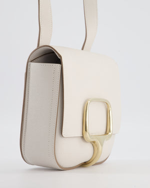 Hermès Mini Della Cavalleria Bag in Beton Epsom Leather and Gold Hardware