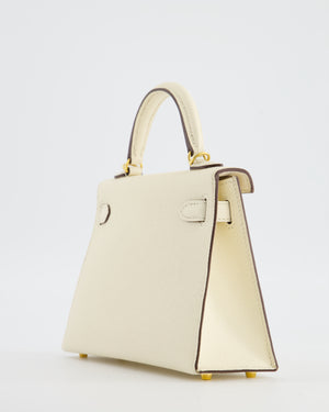 *HOT* Hermès Mini Kelly II Bag in Nata Epsom Leather with Gold Hardware