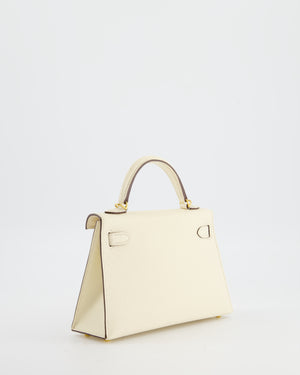 *HOT* Hermès Mini Kelly II Bag in Nata Epsom Leather with Gold Hardware
