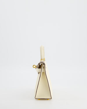 *HOT* Hermès Mini Kelly II Bag in Nata Epsom Leather with Gold Hardware