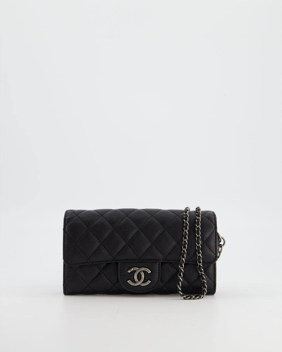 Chanel Black Wallet in Caviar Leather with Ruthenium Hardware
