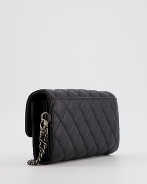 Chanel Black Wallet in Caviar Leather with Ruthenium Hardware