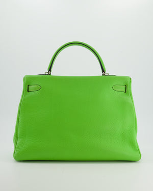 Hermès Kelly 35 Vintage Retourne in Apple Green Clemence Leather with Palladium Hardware