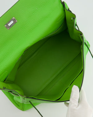 Hermès Kelly 35 Vintage Retourne in Apple Green Clemence Leather with Palladium Hardware