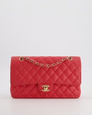 Chanel Pink Medium Classic Double Flap Bag in Caviar Leather with Champagne Gold Hardware