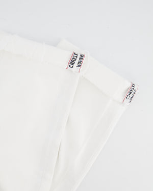 Christian Dior White Straight Jeans with Logo Details Size FR 34 (UK 6) RRP £1,150