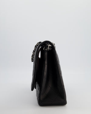 *FIRE PRICE* Chanel Black Maxi Classic Double Flap Bag in Lambskin Leather with Silver Hardware