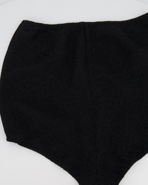 Chanel Black Silk Micro Shorts with CC Logo Prints Size FR 36 (UK 8)